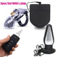Wireless remote electric shock male chastity cage ball stretcher with anal plug and penis ring BDSM sex toy set
