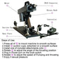 Automatic sex machine with adjustable thrust, remote and app control, suction cups, base plate, and rotary knob for customizable pleasure