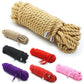 High-quality Japanese bondage ropes in multiple colors for Shibari Kinbaku rope play and decorative binding