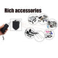 Electric shock penis plug and chastity cage set with urethral dilator and electro stimulator accessories