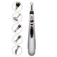 Electric Shock Wand with five interchangeable heads for body and erogenous zone stimulation, featuring adjustable intensity levels.