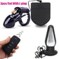 Wireless remote electric shock male chastity cage with ball stretcher and anal plug BDSM sex toy set