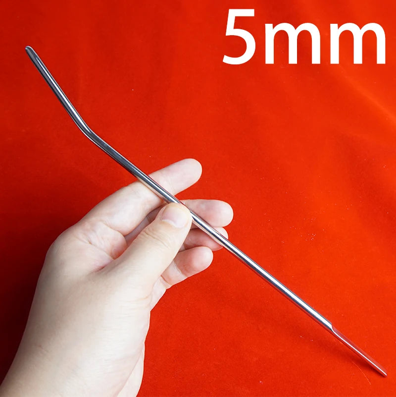Stainless Steel Long Urethral Sound & Penis Plug Rod — Advanced Urethral Toy for Men