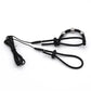 Varied Electro-Shock Penis Ring with adjustable silicone loops and metal beads for electro-stim play and prostate/urethra stimulation