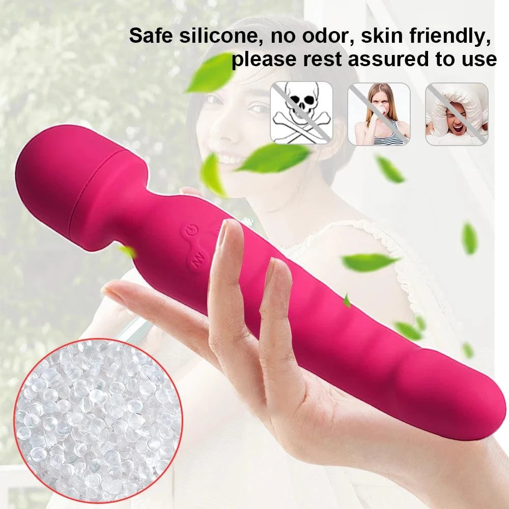 Vibrador AV Magic Wand: estimulador de clítoris de silicona y masajeador del punto G