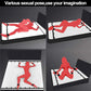 Couples BDSM Bondage Set with mask, feather tickler, handcuffs, and ankle restraints in various sexual poses