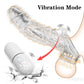 Reusable Penis Enlargement Vibrator Sleeve — Stretchable Extender & Delay Ring for Men