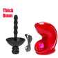 Electric shock penis plug and red chastity cage with urethral dilator and electro stimulator accessories