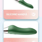 High-frequency G-spot vibrator with silicone handle and streamlined design for multi-zone stimulation