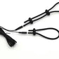 Varied Electro-Shock Penis Ring with adjustable loops and connection wires for electro-stim pleasure and prostate, urethra stimulation.