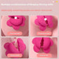 Rose-shaped adjustable nipple clamps vibrator with remote control for women, featuring 10 vibration modes and waterproof design