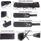 Couples BDSM Bondage Set adjustable wrist and ankle restraints, mask, feather tickler, and handcuffs.