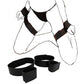 All-in-One 18-Piece Bondage & Strap-On Kit with adjustable harness and hand and leg restraints for BDSM play