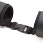 Adjustable black nylon handcuffs with padded cuffs and quick-release buckle restraint kit for couples