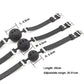 Breathable silicone ball gag with adjustable straps in three sizes for safe bondage play