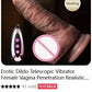 Realistic Telescopic Rotating Vibrator Dildo — Heated, Rotating & Telescopic Pleasure Stick
