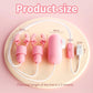 Pink nipple clamps vibrator with sucking and tongue-licking clit stimulator, compact multi-mode design with USB charging cable