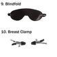 Kit de ataduras BDSM de 10 piezas: esposas, collar, látigo, mordaza de bola y cuerda