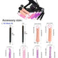 Automatic sex machine with adjustable thrust, remote and app control, multiple attachments and customizable settings