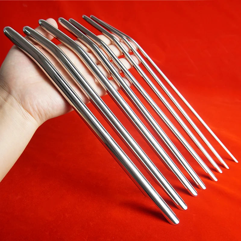 Stainless Steel Long Urethral Sound & Penis Plug Rod — Advanced Urethral Toy for Men