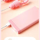 Pink nipple clamps vibrator with USB rechargeable power bank for multi-zone stimulation