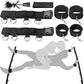 Couples BDSM Bondage Set with mask, feather tickler, handcuffs, and ankle restraints for intimate roleplay and bondage games