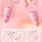 Pink nipple clamps vibrator with adjustable suction and licking stimulator for multi-zone teasing