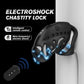 Wireless remote control electric shock male chastity cage with urethral lock and nine-frequency stimulation