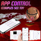 Wireless app wearable panty vibrator with clitoral stimulator and penis ring controlled by smartphone for couples