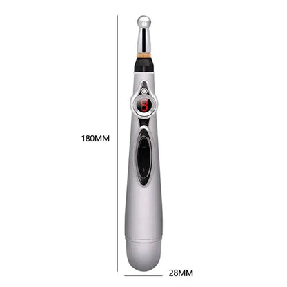 Electric Shock Wand e-stim acupuncture pen for penis, clitoral, anal, and nipple stimulation with adjustable intensity and interchangeable heads.