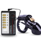 Lockable Male Chastity Device — Cock Cage with E-Stim Rings & Scrotum Restraints