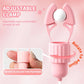 Pink adjustable nipple clamps vibrator with rotating tension control for comfortable wear