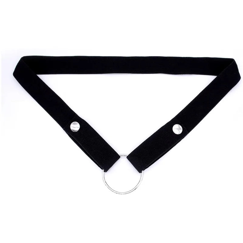 Adjustable Male Chastity Device Auxiliary Belt Strap & Scrotum Ring