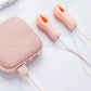 Enhancer nipple stimulator breast massage nipple clamp vibrator for women in soft pink with portable charging case