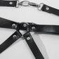 Leather Restraint & Body Harness Bondage Kit — Adjustable Couples Bondage Set