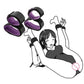 Adjustable nylon handcuff and collar bondage restraint kit for couples exploring BDSM and intimacy