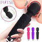20-Speed Powerful AV Vibrator in black with ergonomic grip and multiple vibration modes for G-spot, clitoral, and nipple stimulation