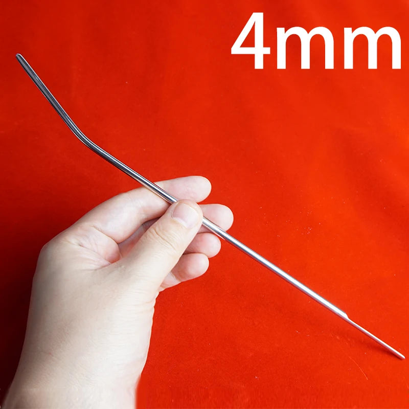 Stainless Steel Long Urethral Sound & Penis Plug Rod — Advanced Urethral Toy for Men