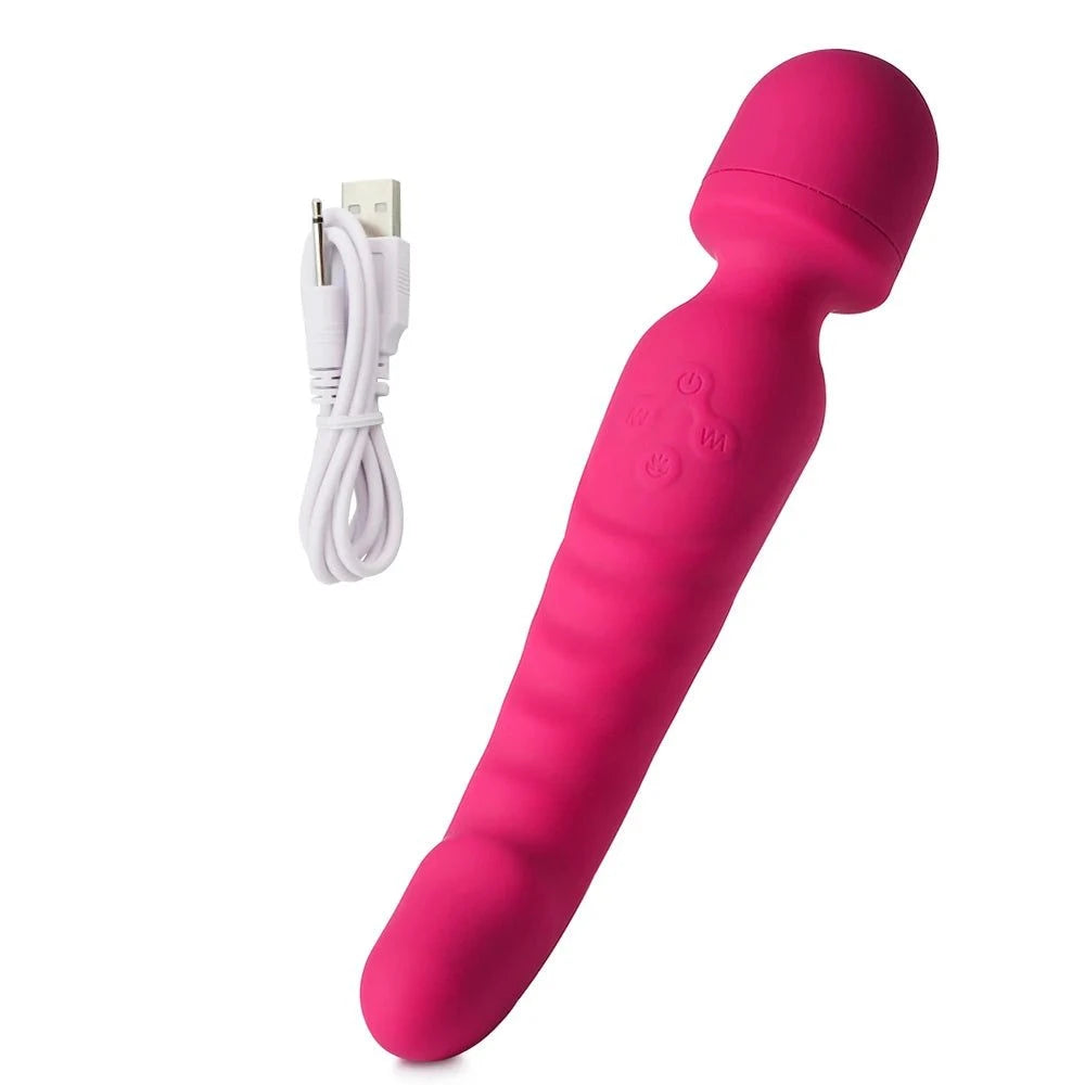 Vibrador AV Magic Wand: estimulador de clítoris de silicona y masajeador del punto G