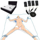Full bed restraint tie-down set with adjustable straps, handcuffs, ankle cuffs, and eyeblinder for bondage play