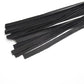 Black leather flogger strands for BDSM sensory play and impact bonding set