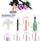 Automatic sex machine with adjustable thrust, remote and app control, multiple mounts and attachments for customizable pleasure