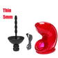 Electric shock penis plug and red chastity cage with urethral dilator and electro stimulator accessories