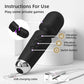 20-Speed Powerful AV Vibrator with USB charging, multiple vibration modes, and attachments for G-spot, clitoral, and nipple stimulation