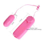 Pink vibrating bullet and remote control for plush & nylon BDSM kit, adjustable vibration levels, compact size