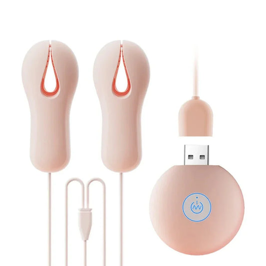 Enhancer Nipple Stimulator USB rechargeable breast massage vibrator with clamps for women