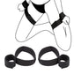 All-in-One 18-Piece Bondage & Strap-On Kit with adjustable harness, hand and leg restraints for BDSM play