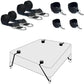 Full bed restraint tie-down set with adjustable straps, handcuffs, ankle cuffs, and eyeblinder for bondage play