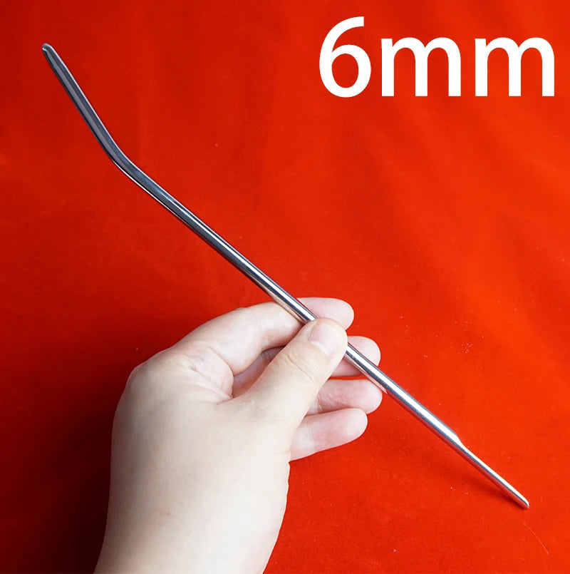 Stainless Steel Long Urethral Sound & Penis Plug Rod — Advanced Urethral Toy for Men