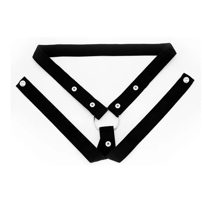 Adjustable Male Chastity Device Auxiliary Belt Strap & Scrotum Ring